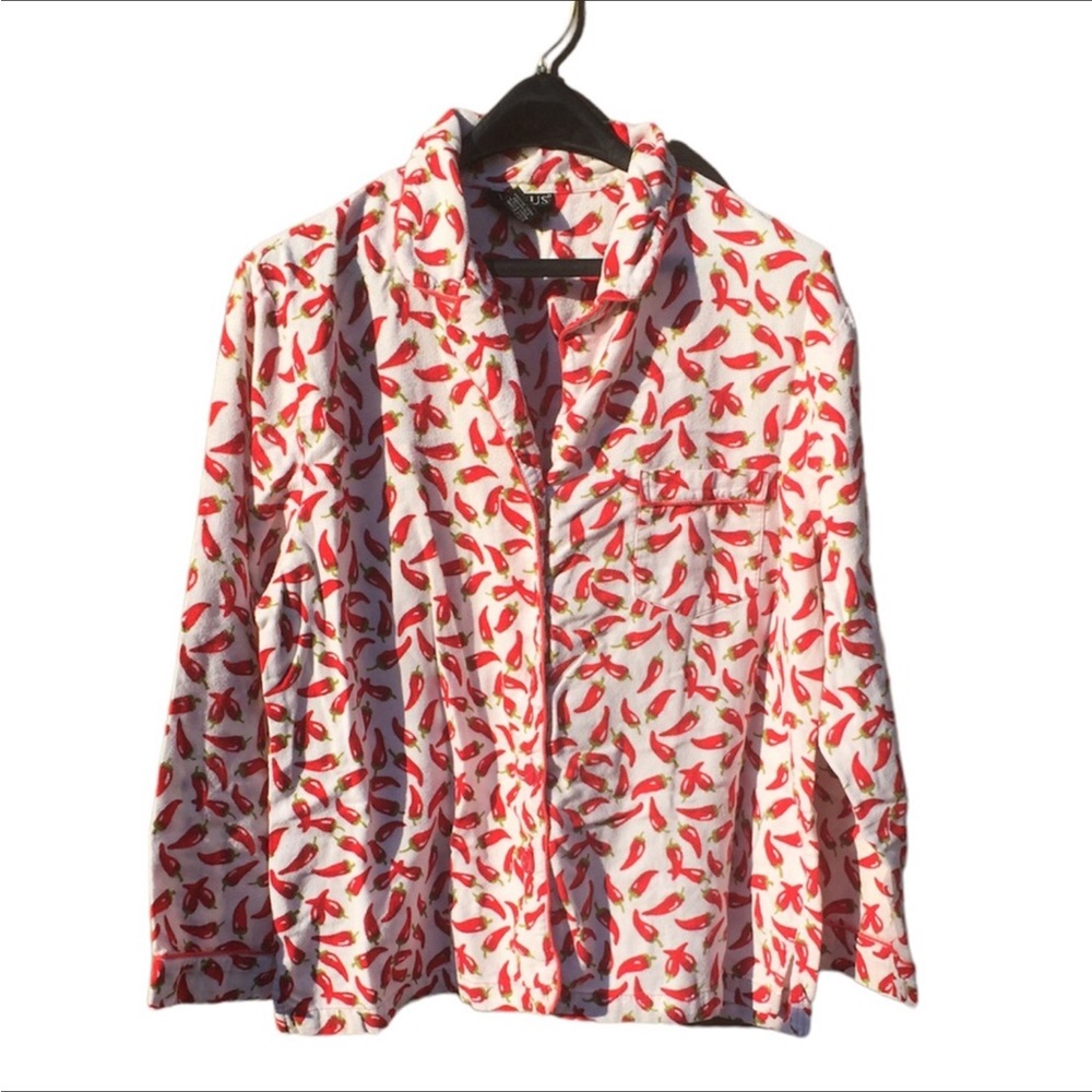Venus Red Hot Chili Pepper 2pc set.Flannel PJ